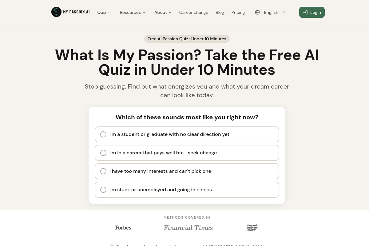 My Passion AI preview