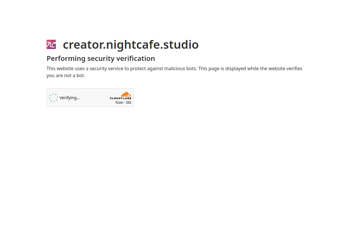 Nightcafe website screenshot 1