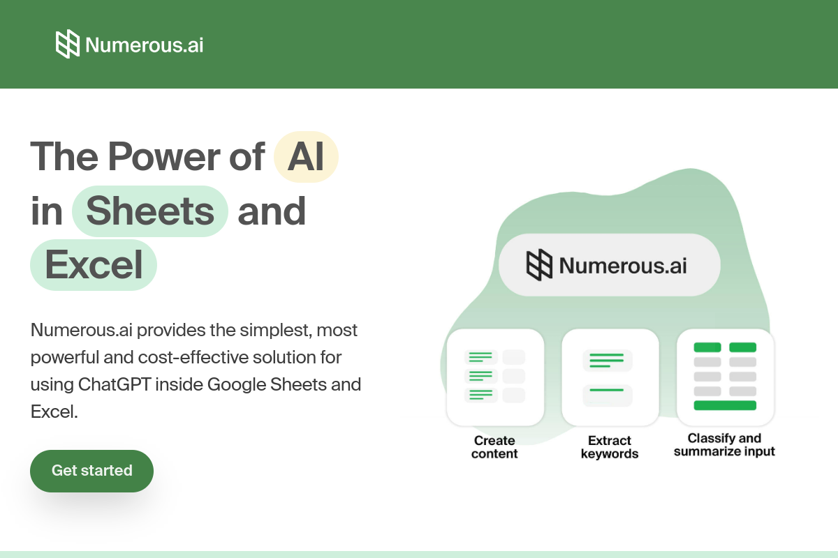 Numerous.ai screenshot