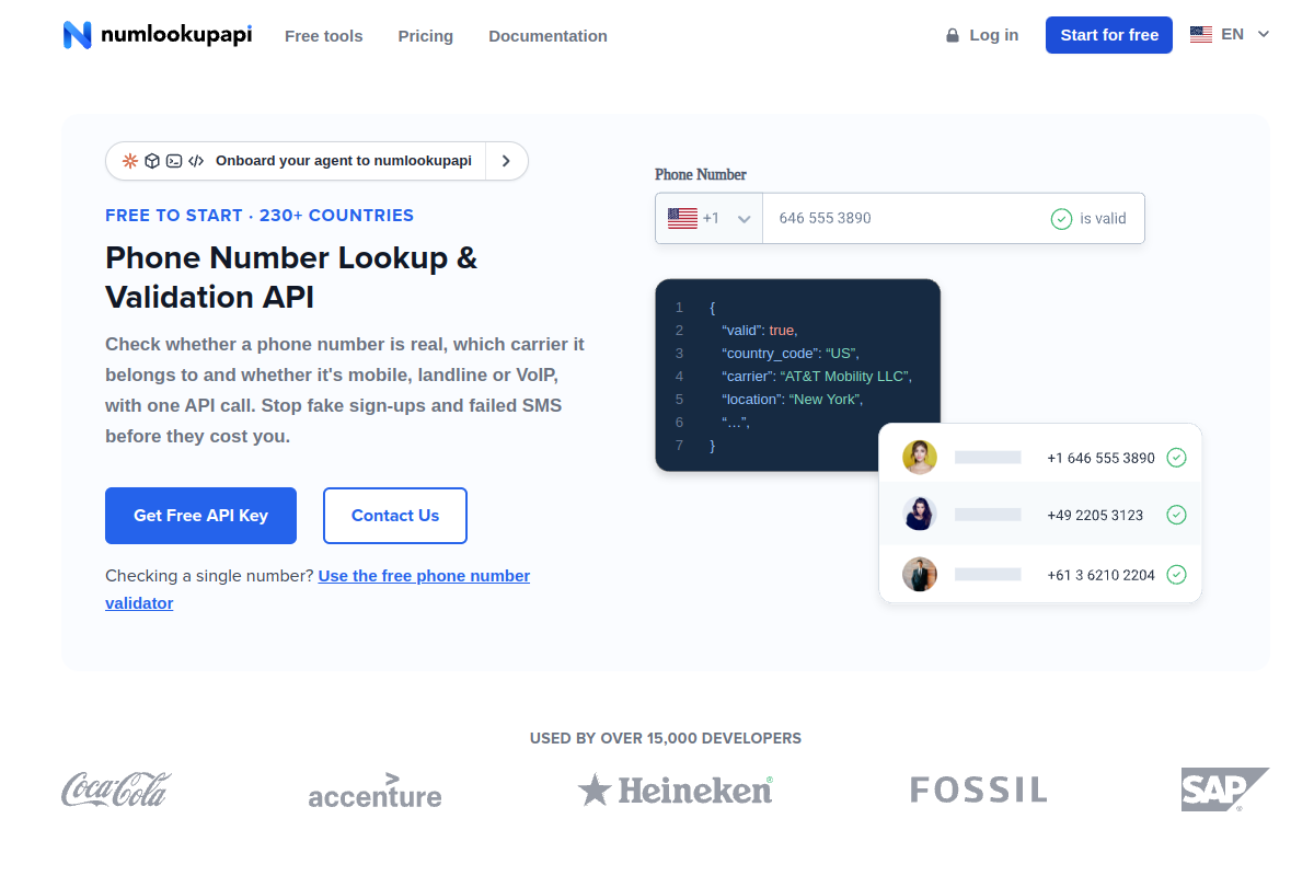 Numlookup preview