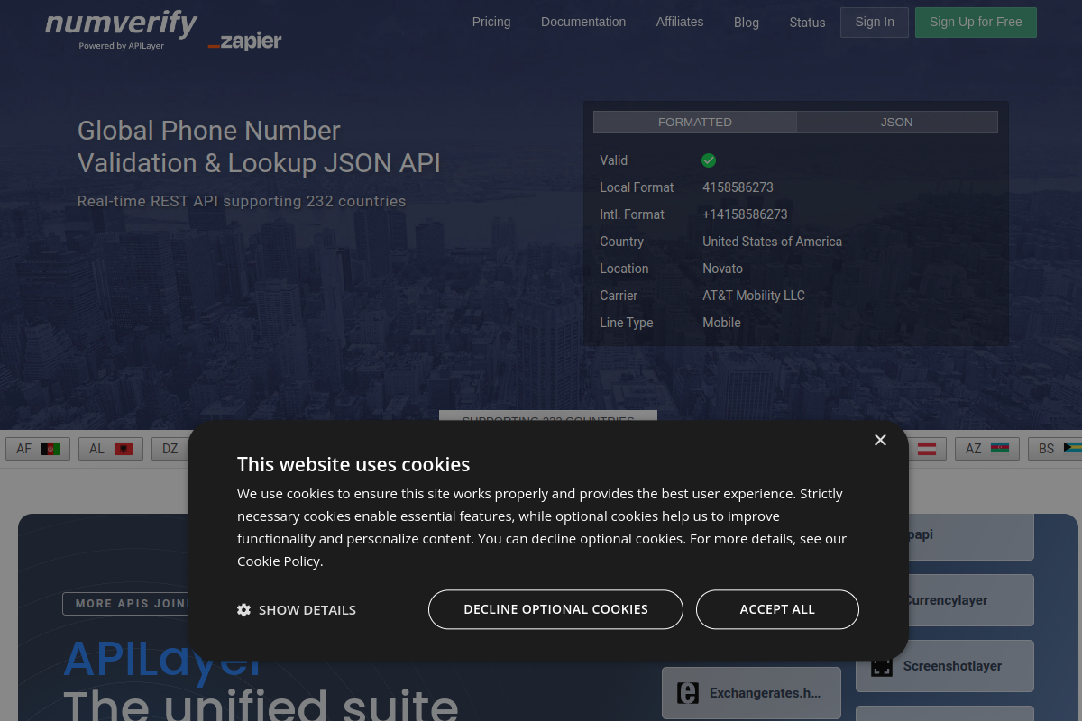 Numverify preview