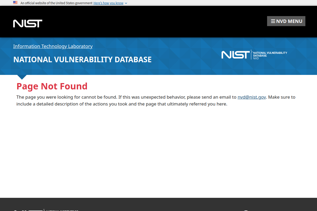 National Vulnerability Database preview