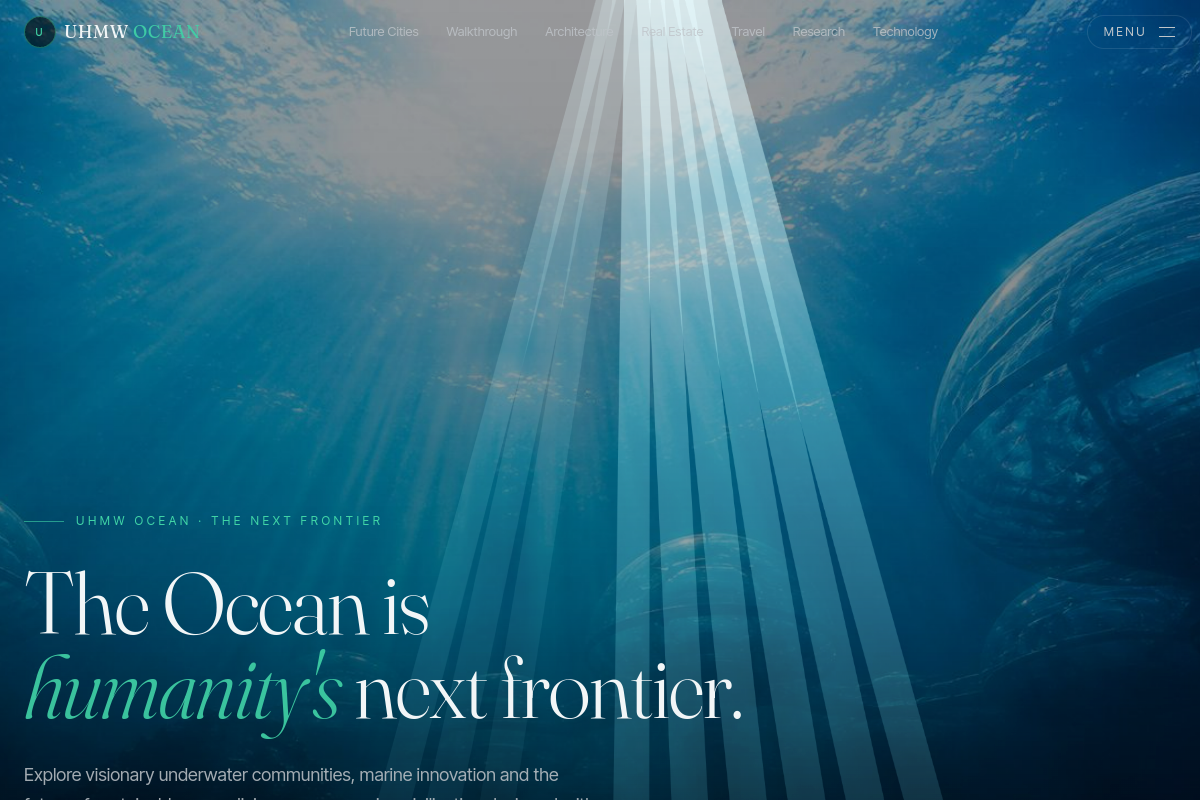 Oceanus Vision — aperçu live du site
