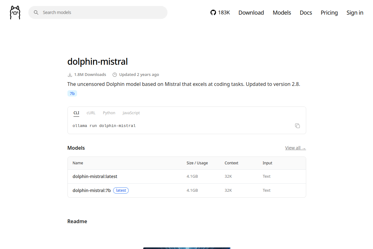 dolphin-mistral preview