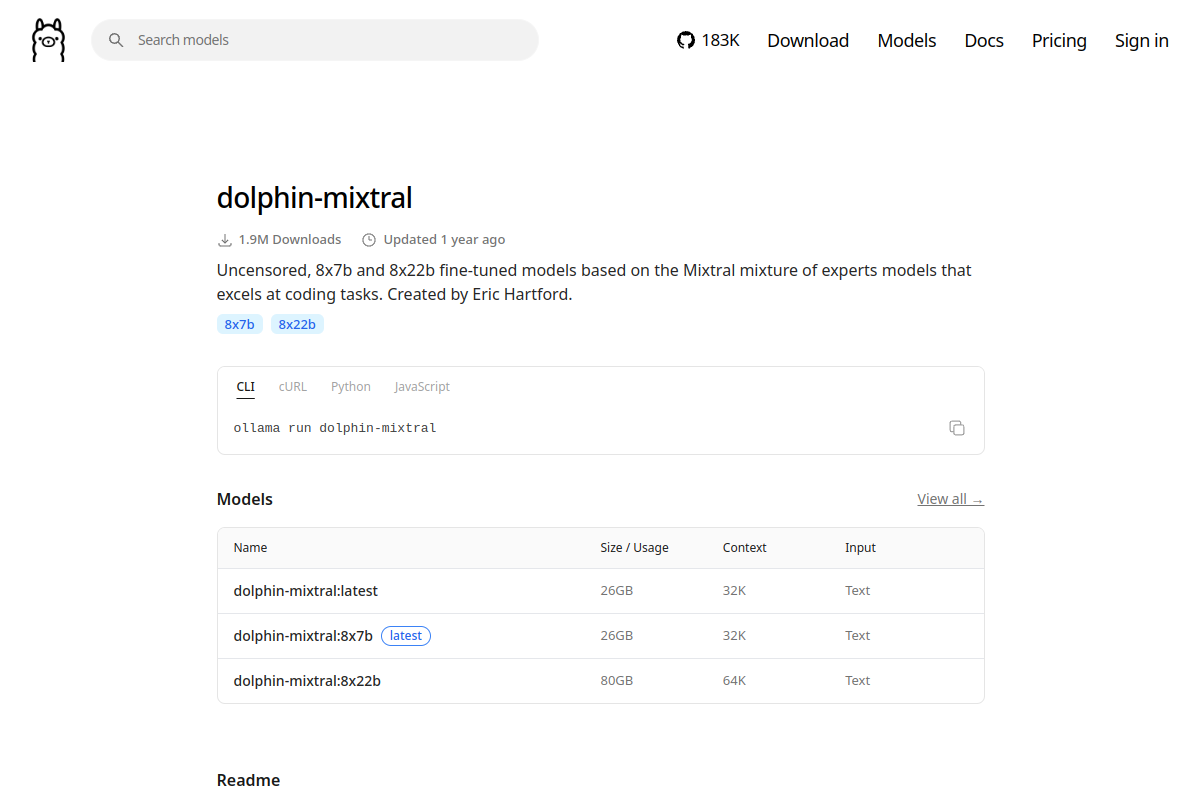 dolphin-mixtral preview