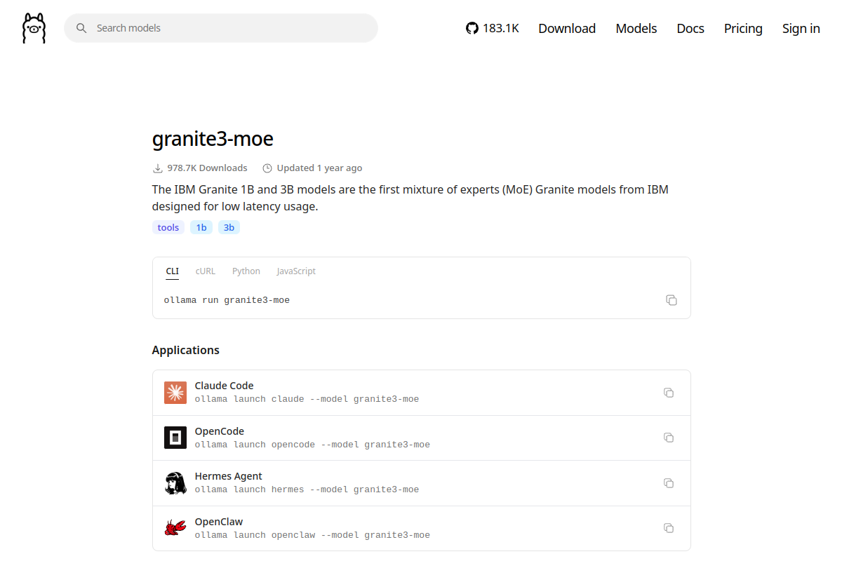 granite3-moe preview