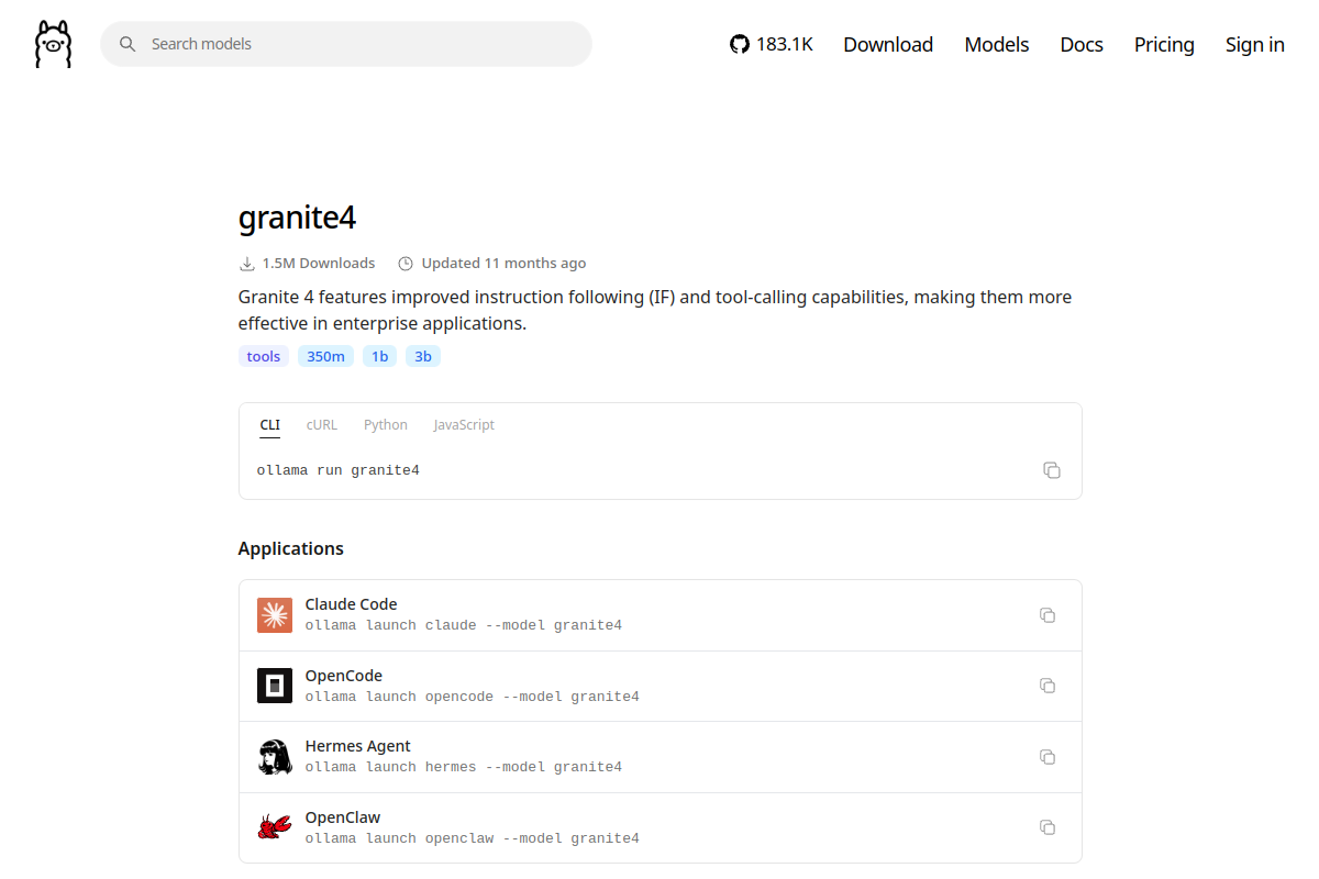 granite4 preview