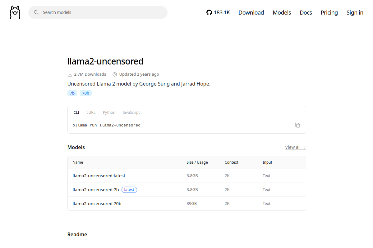 llama2-uncensored preview