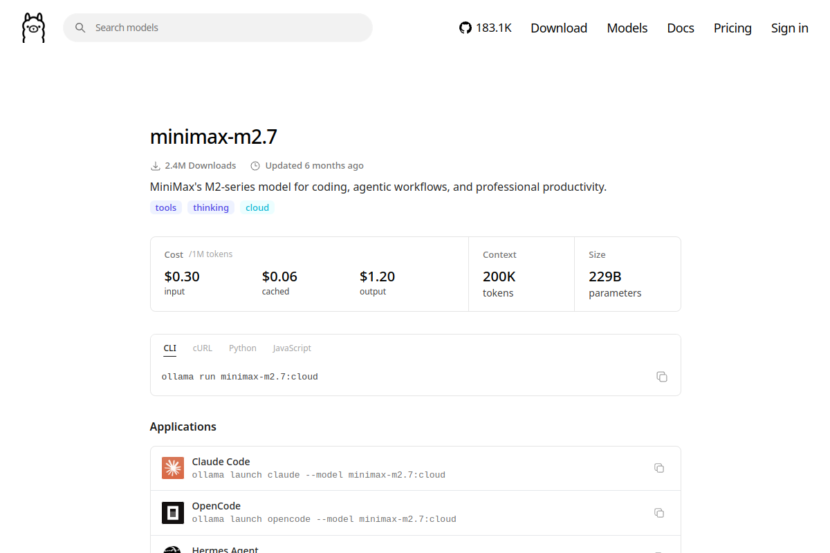 minimax-m2.7 preview
