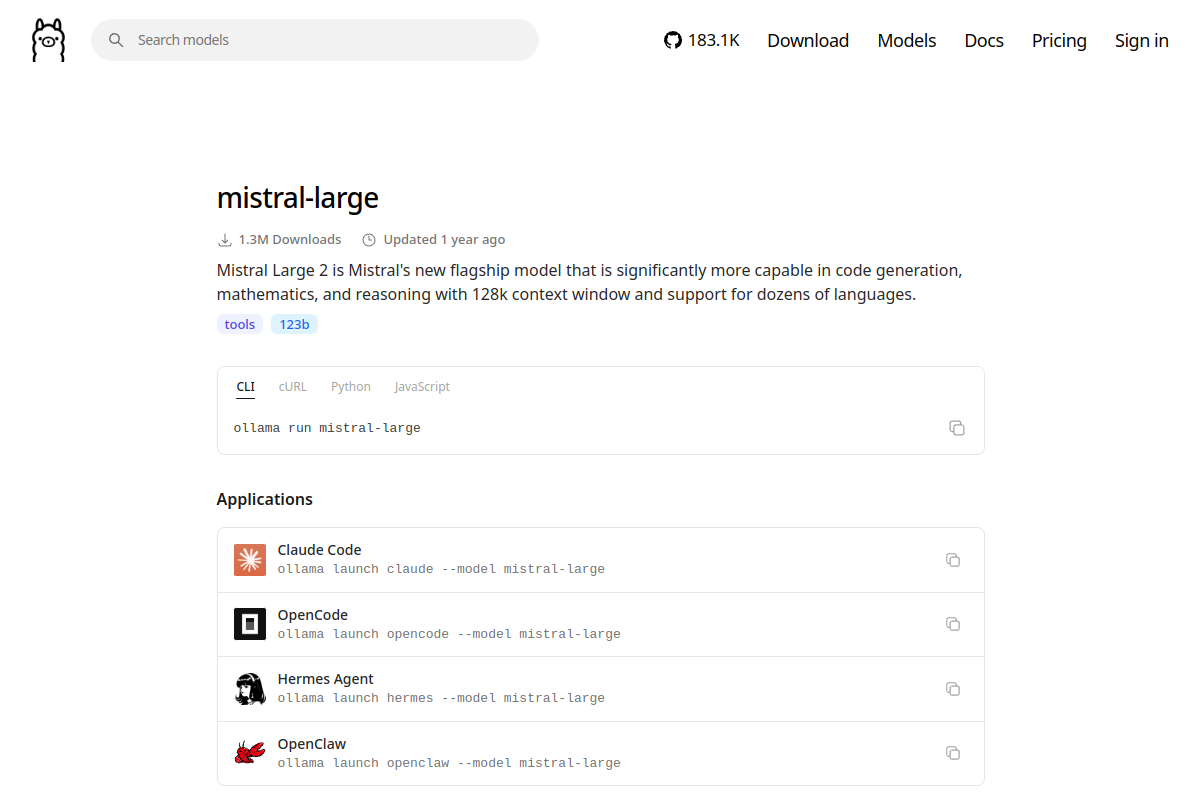 mistral-large preview