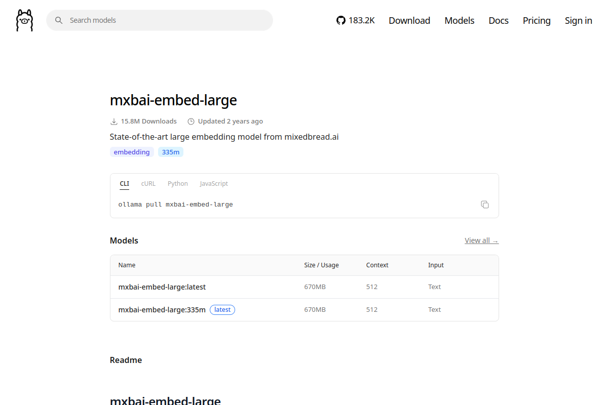 mxbai-embed-large preview