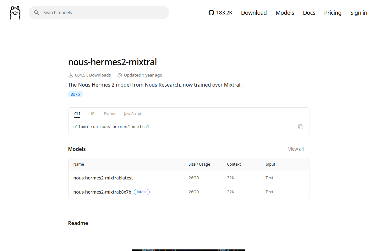 nous-hermes2-mixtral preview