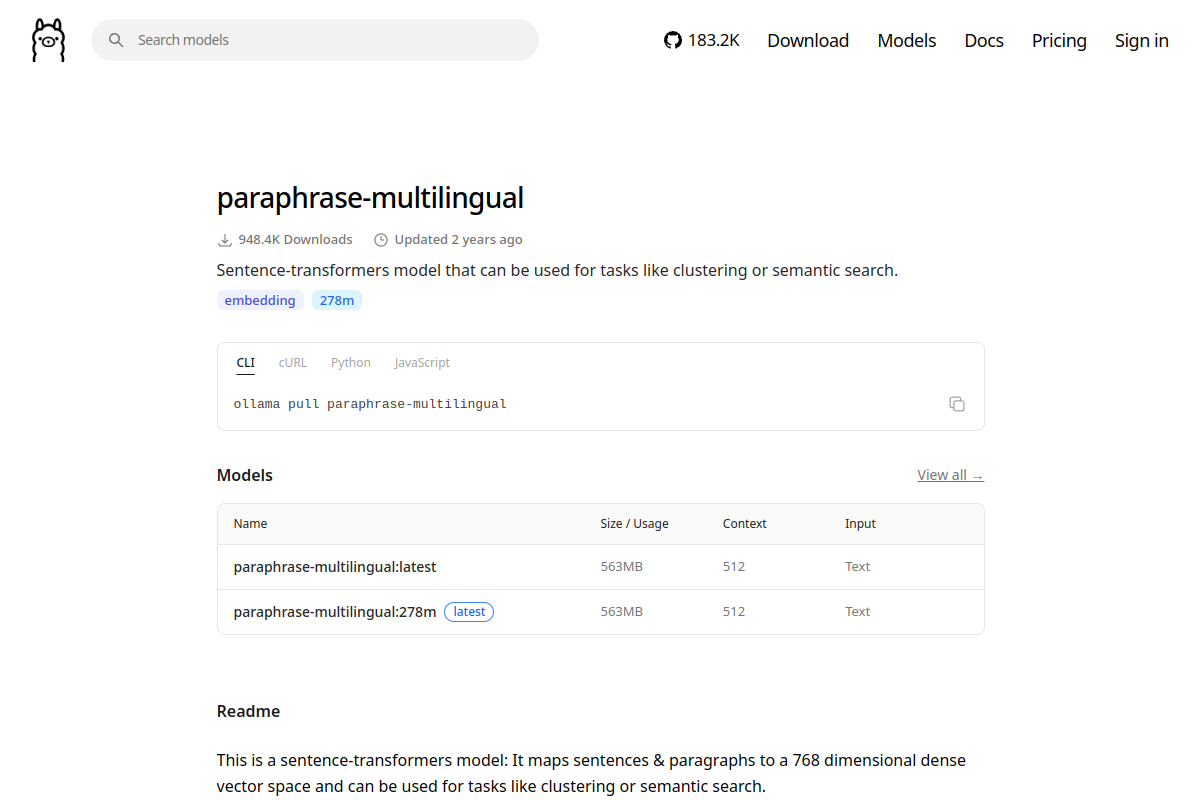 paraphrase-multilingual preview