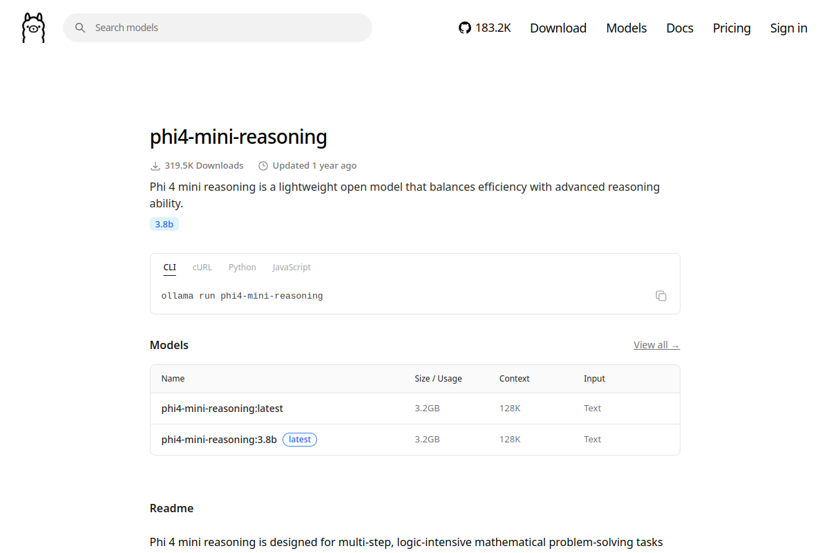 phi4-mini-reasoning preview