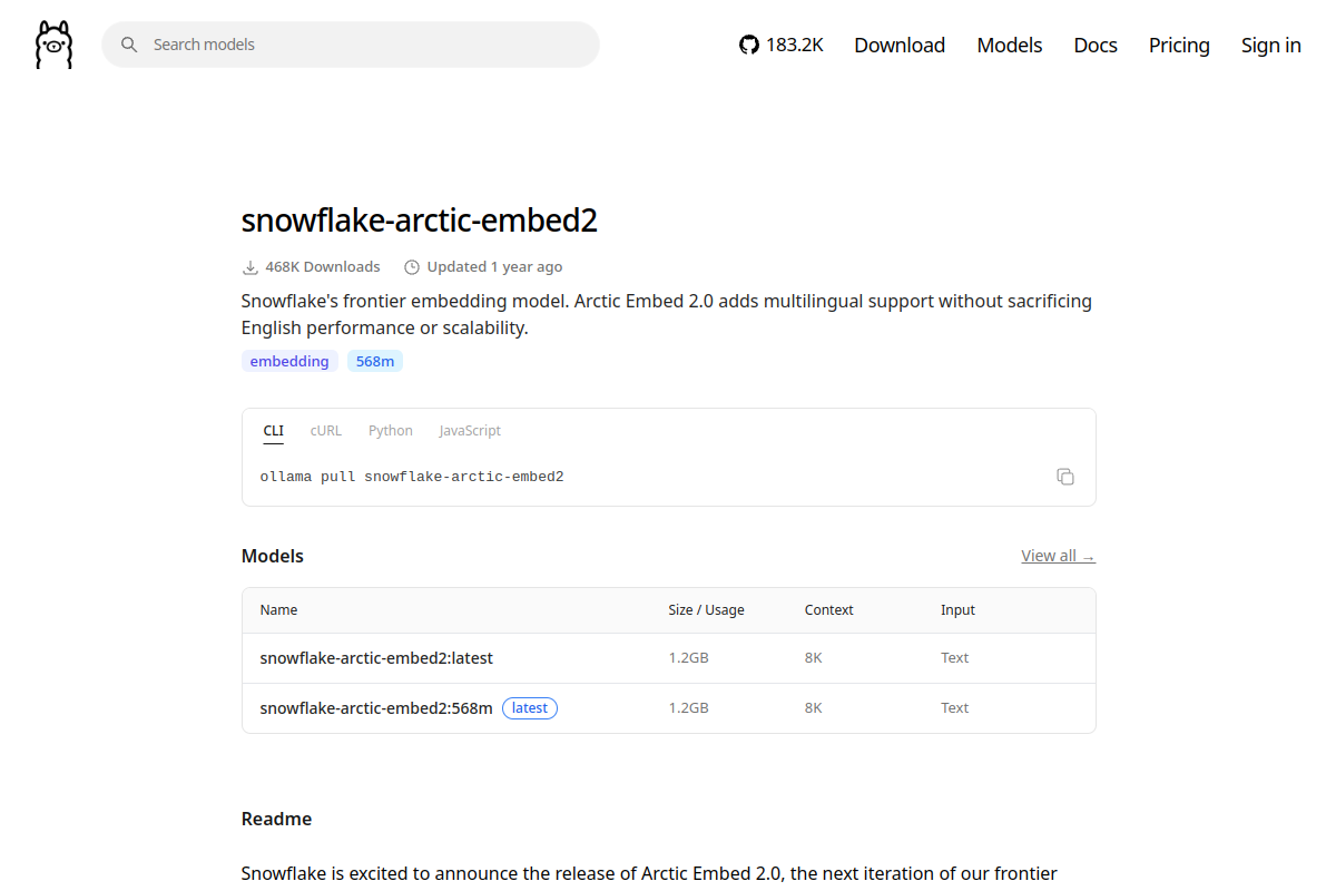 snowflake-arctic-embed2 preview