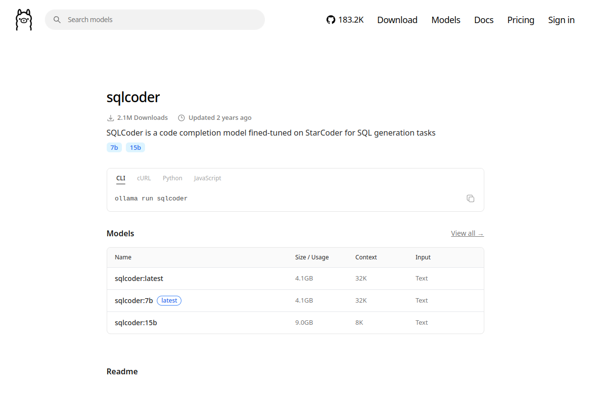sqlcoder preview