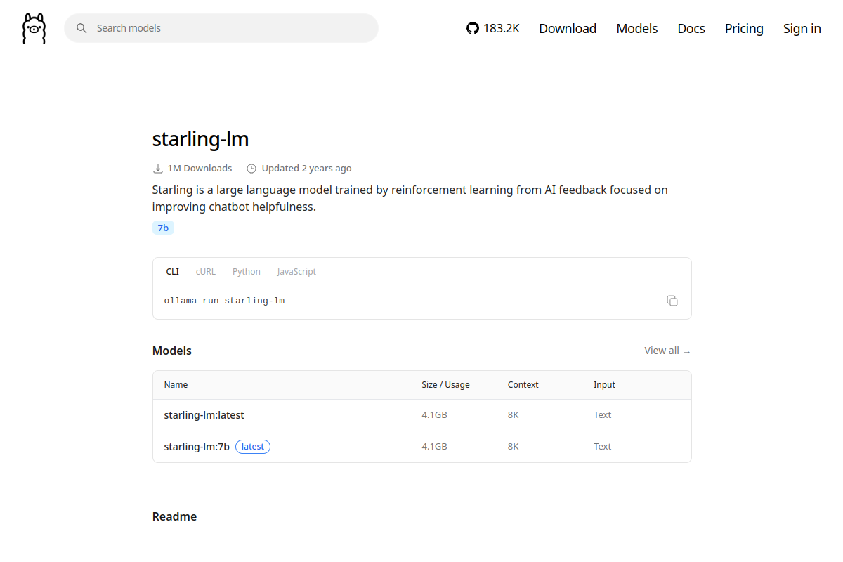 starling-lm preview