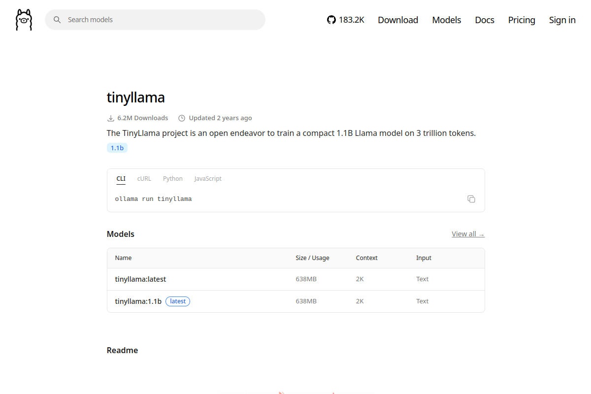 tinyllama preview