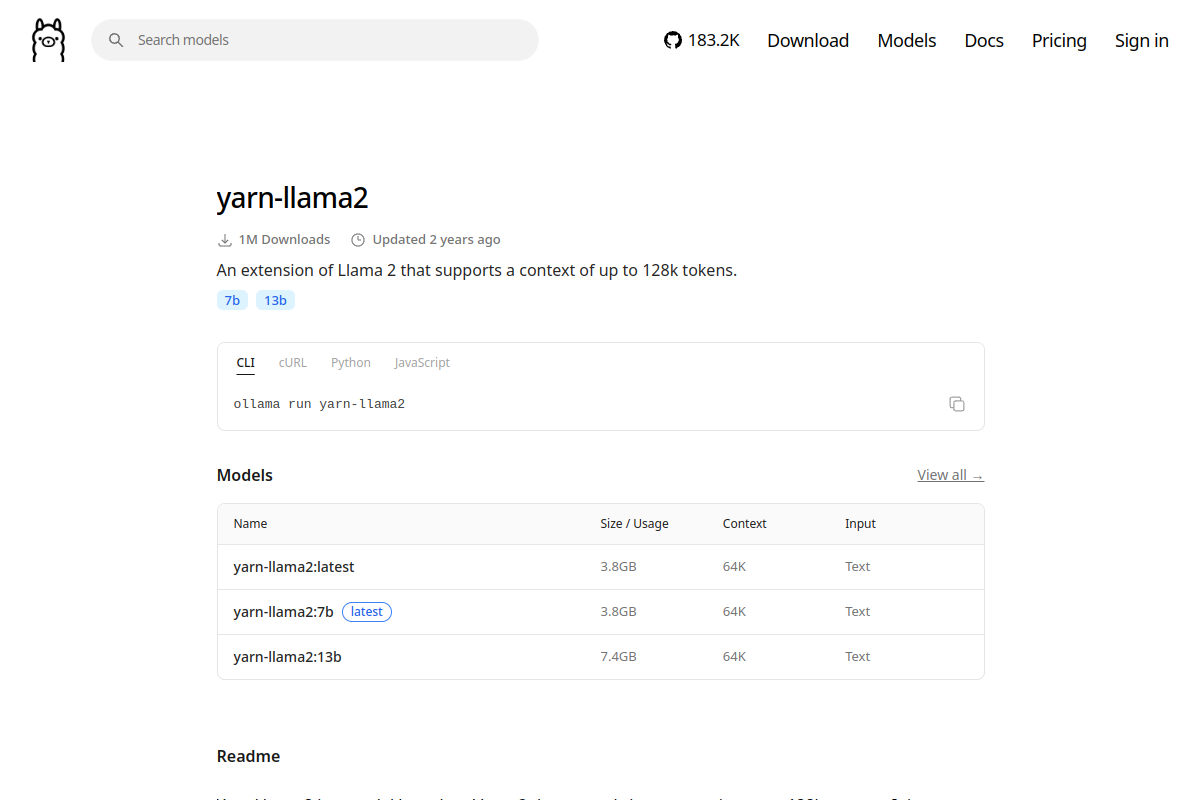 yarn-llama2 preview
