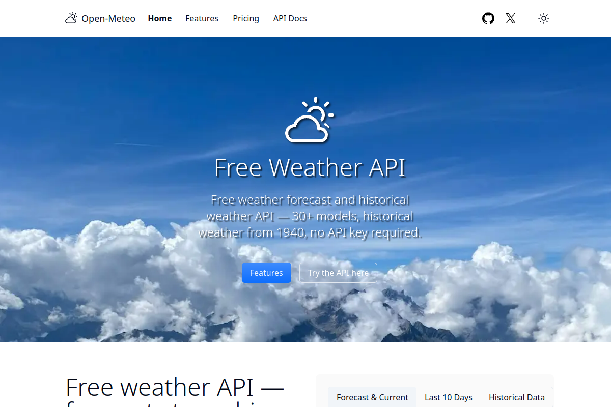 Open-Meteo preview