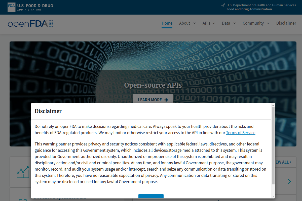 openFDA preview
