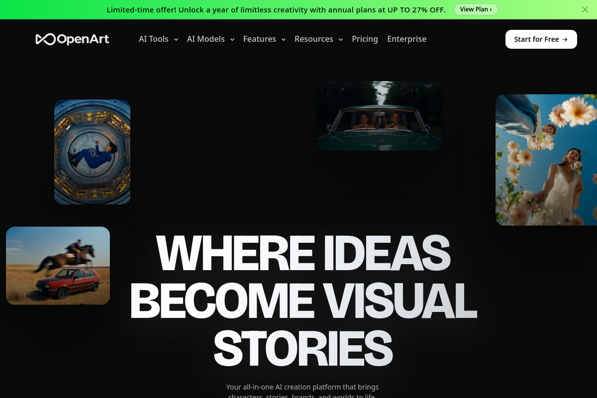 OpenArt website screenshot 1