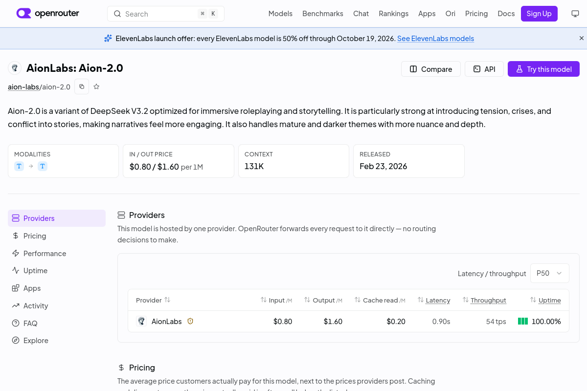 AionLabs: Aion-2.0 preview