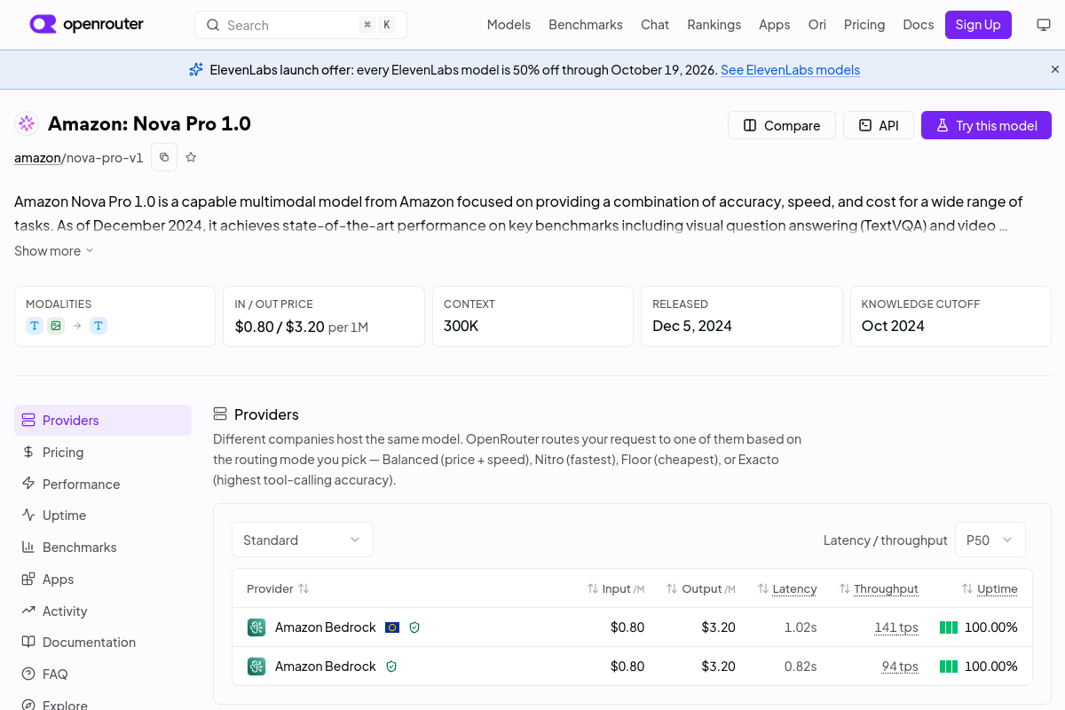 Amazon: Nova Pro 1.0 preview