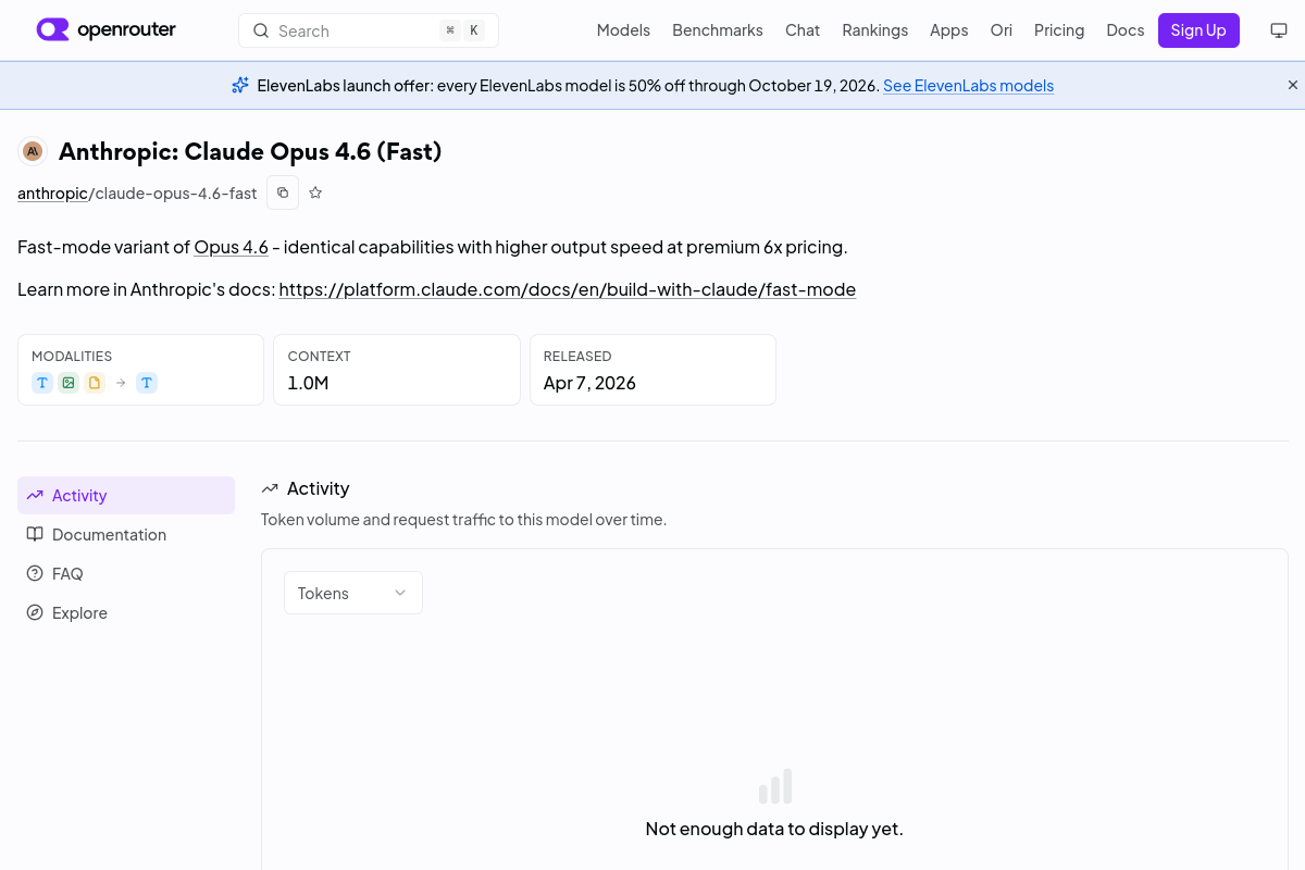 Anthropic: Claude Opus 4.6 (Fast) preview