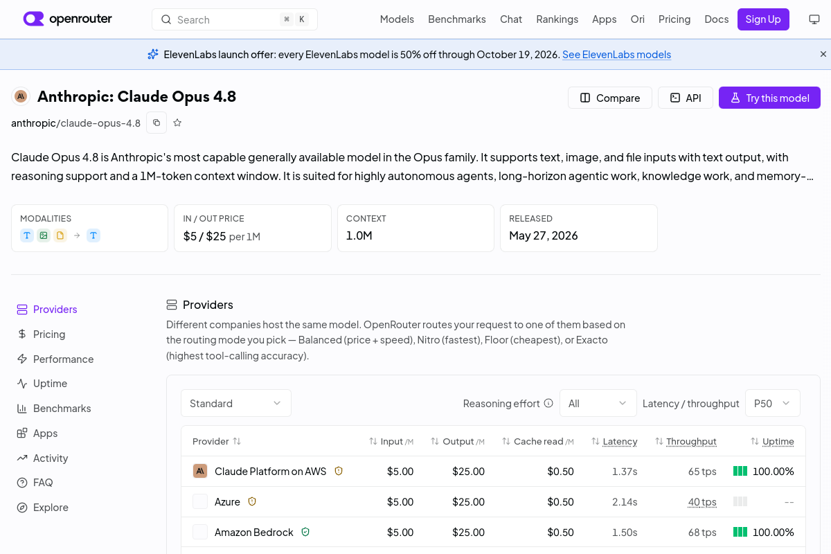 Anthropic: Claude Opus 4.8 preview