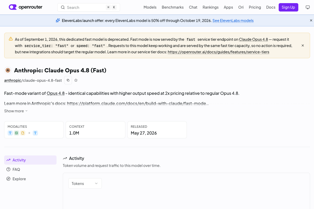 Anthropic: Claude Opus 4.8 (Fast) preview