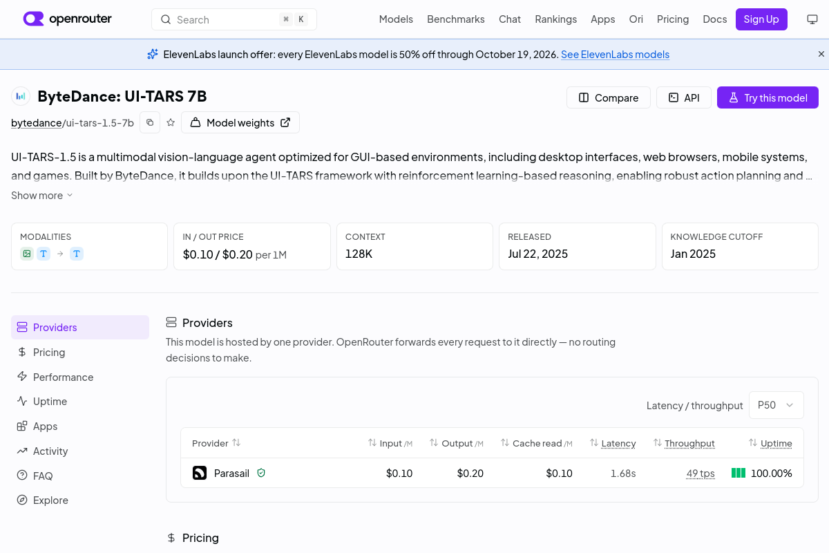ByteDance: UI-TARS 7B preview