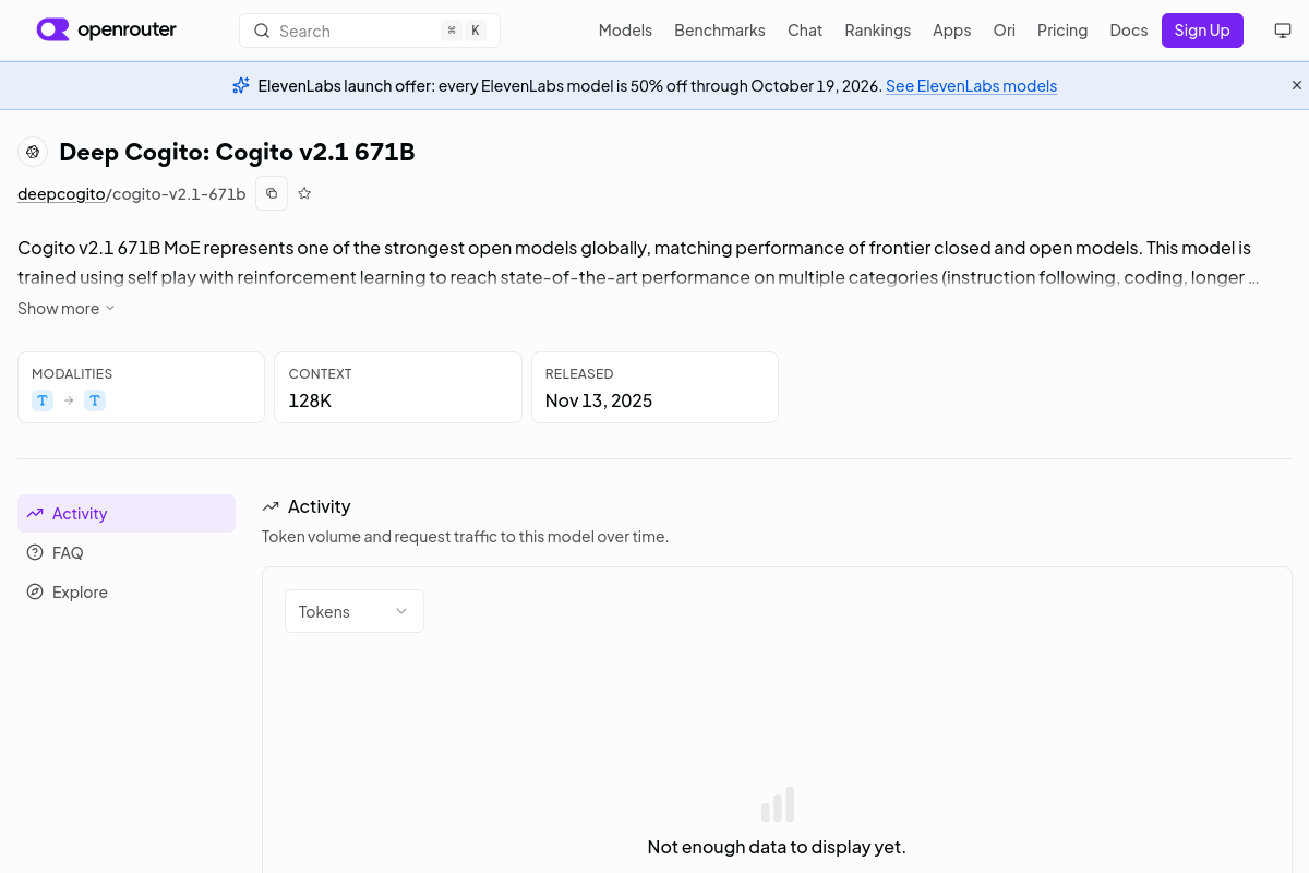 Deep Cogito: Cogito v2.1 671B preview