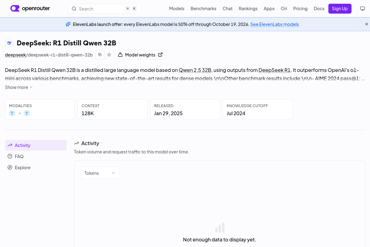 DeepSeek: R1 Distill Qwen 32B preview