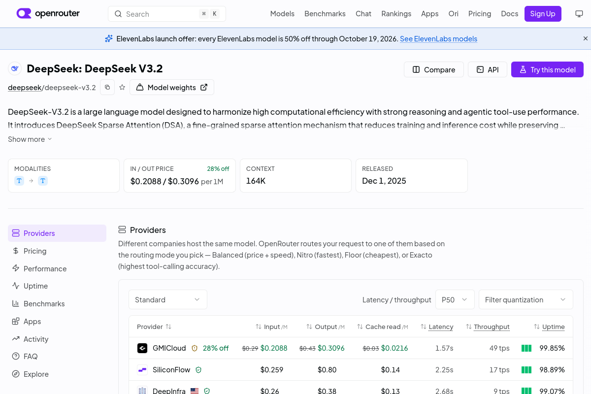 DeepSeek: DeepSeek V3.2 preview