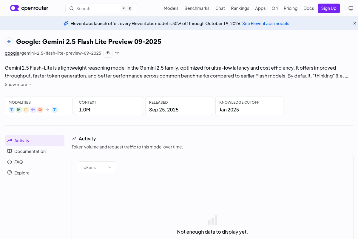 Google: Gemini 2.5 Flash Lite Preview 09-2025 preview