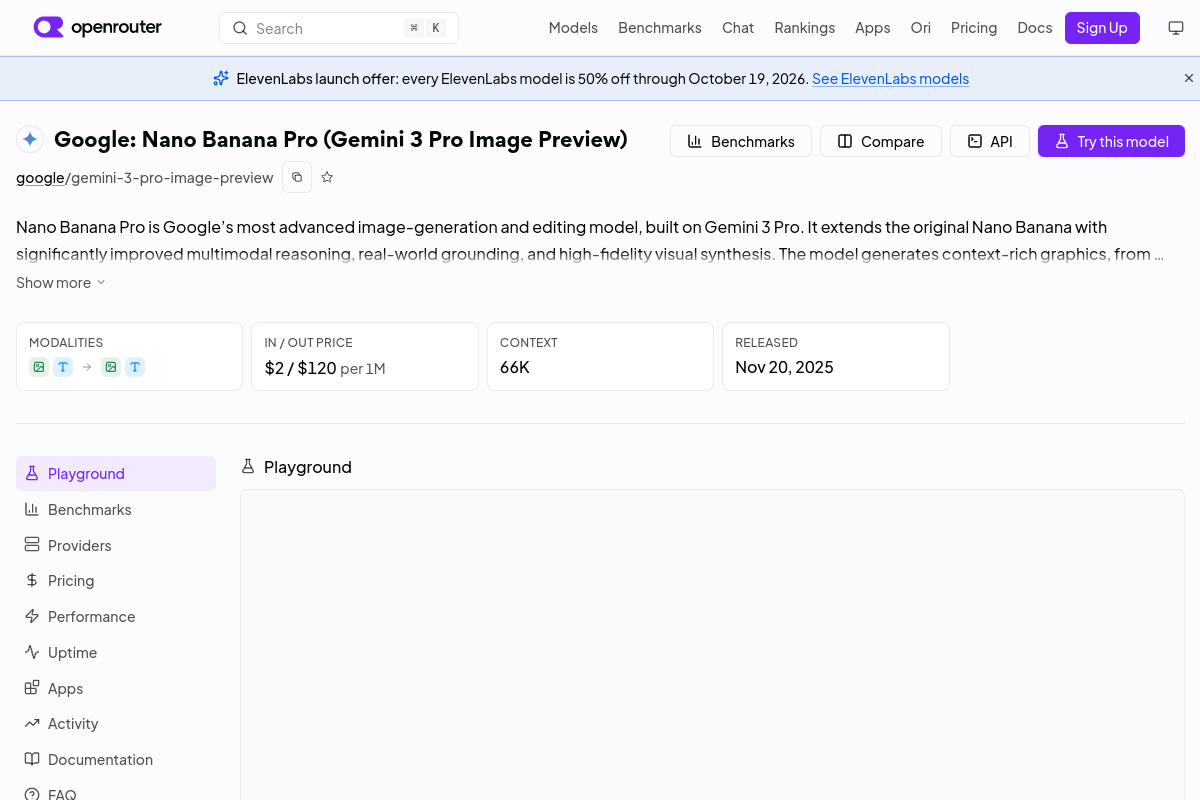 Google: Nano Banana Pro (Gemini 3 Pro Image Preview) preview