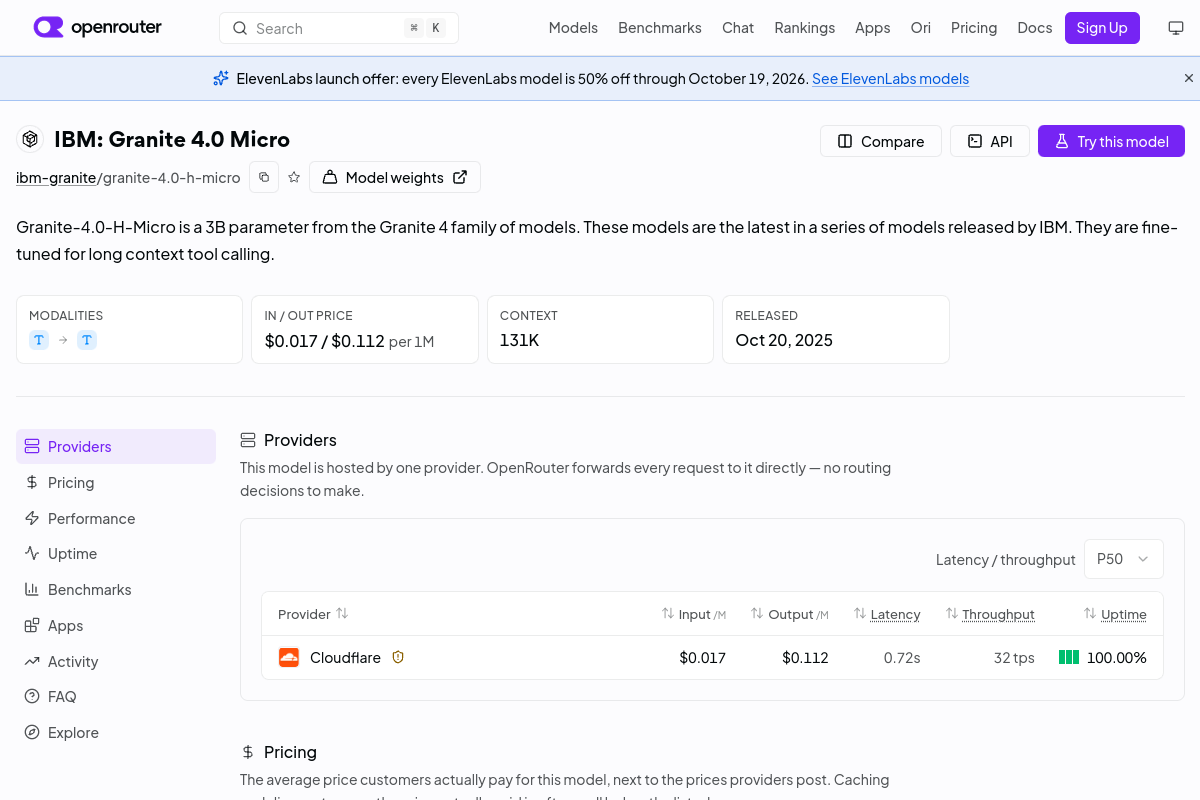 IBM: Granite 4.0 Micro preview