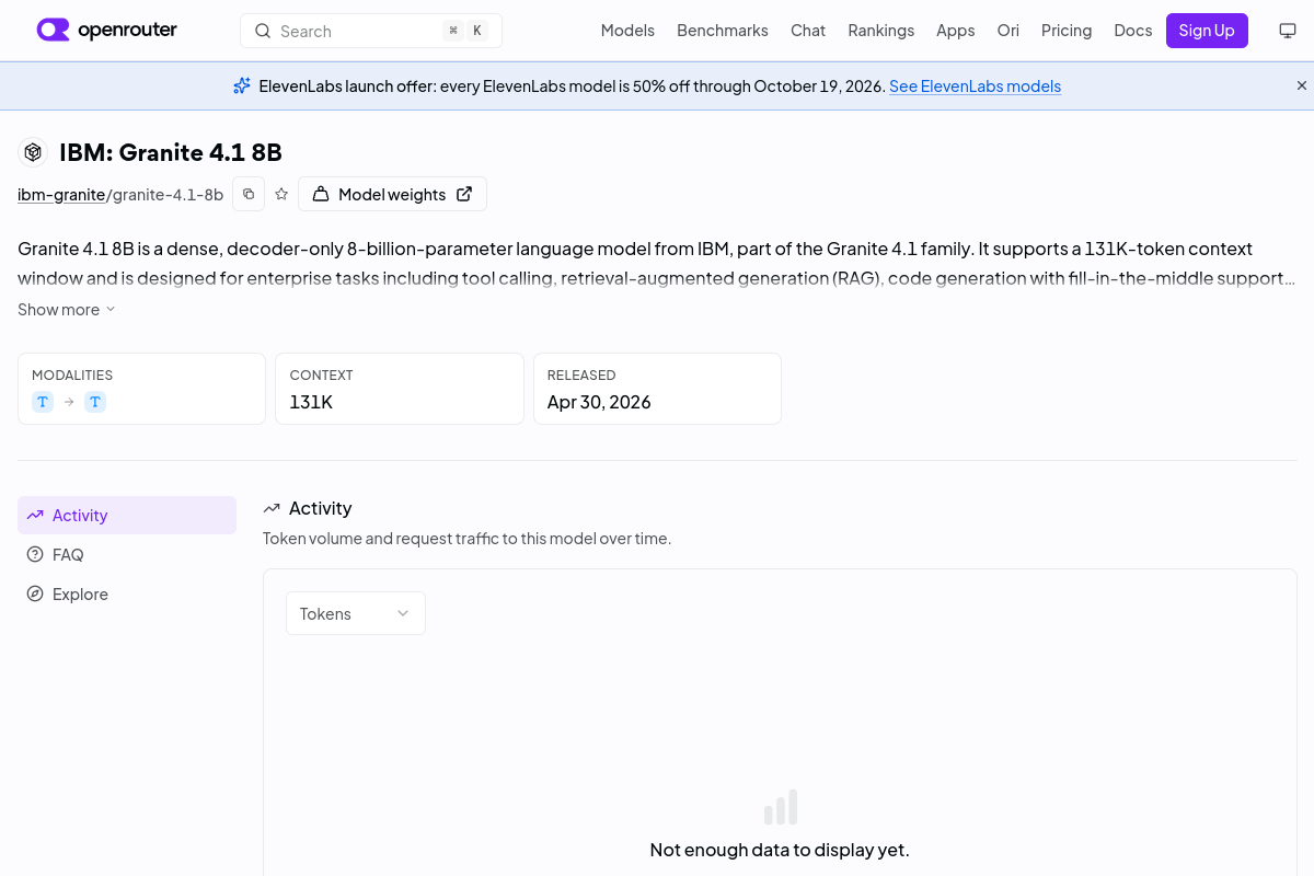IBM: Granite 4.1 8B preview