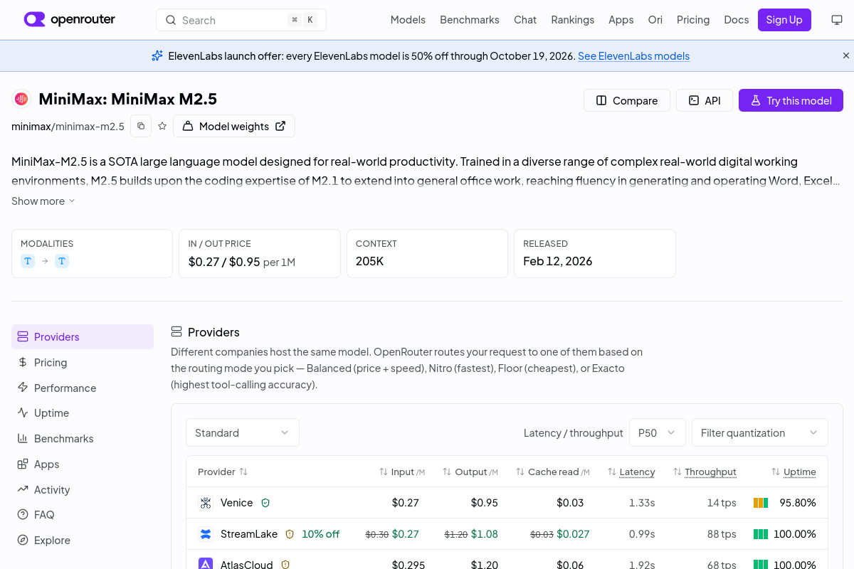 MiniMax: MiniMax M2.5 preview