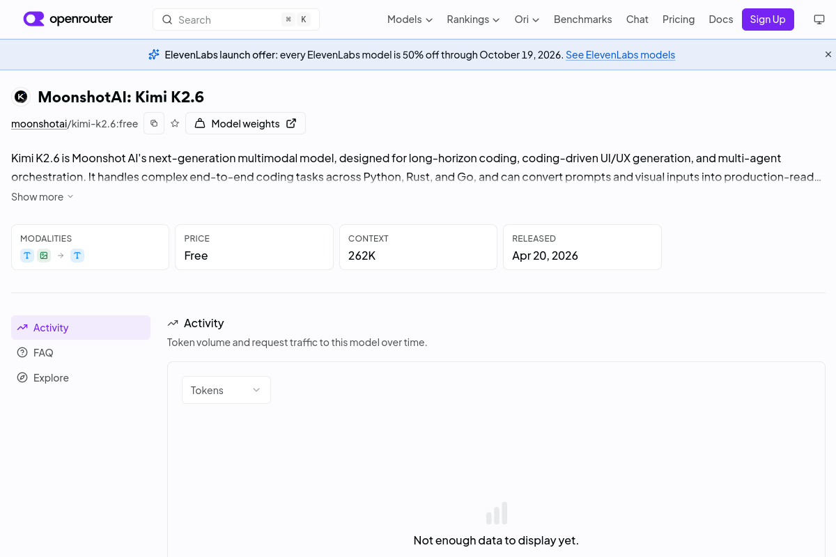 MoonshotAI: Kimi K2.6 (free) preview