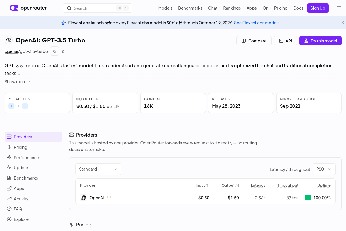 OpenAI: GPT-3.5 Turbo preview
