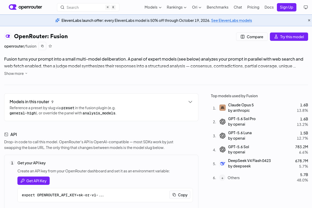 OpenRouter: Fusion preview