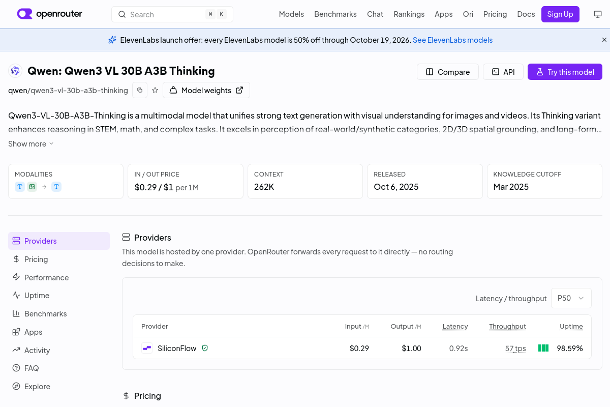 Qwen: Qwen3 VL 30B A3B Thinking preview