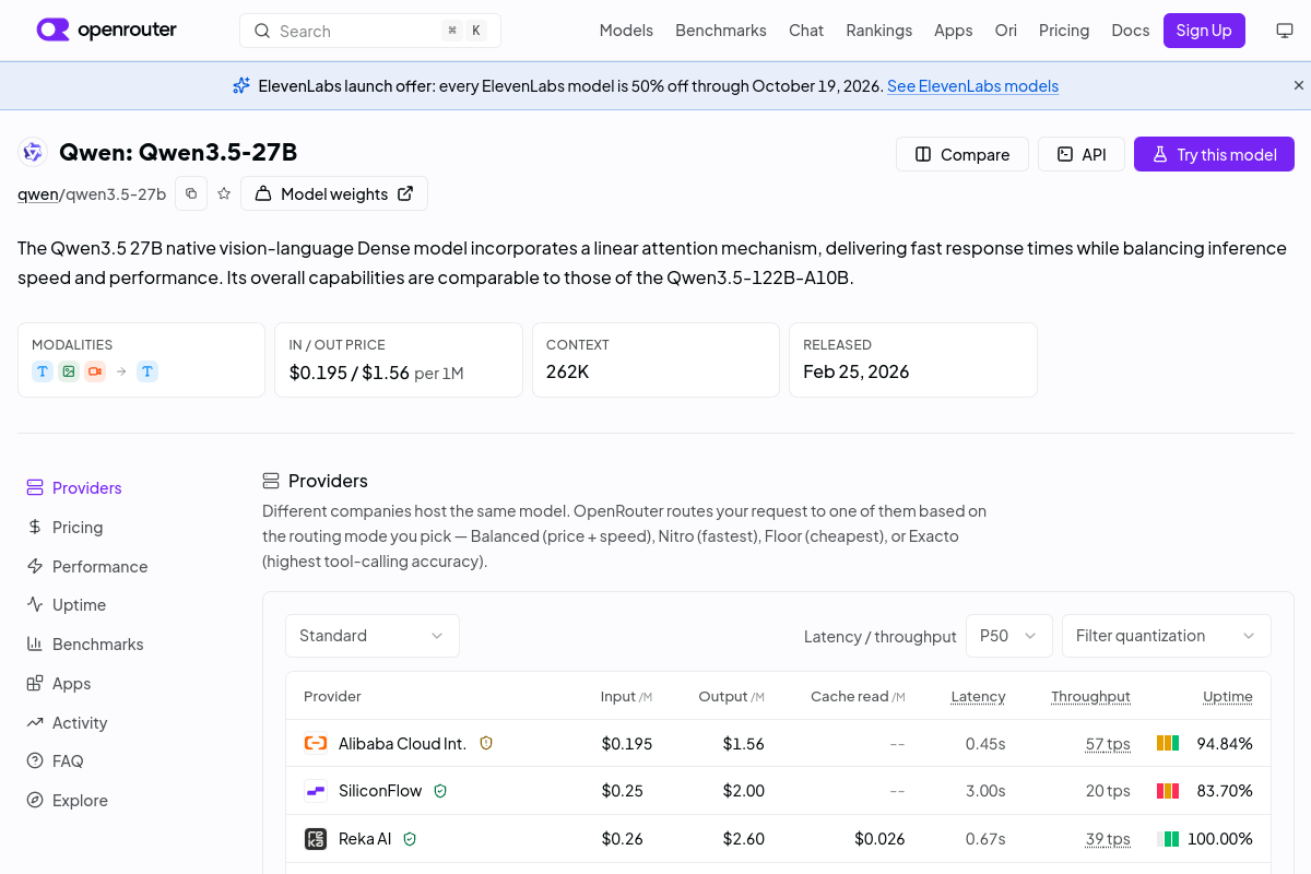 Qwen: Qwen3.5-27B preview