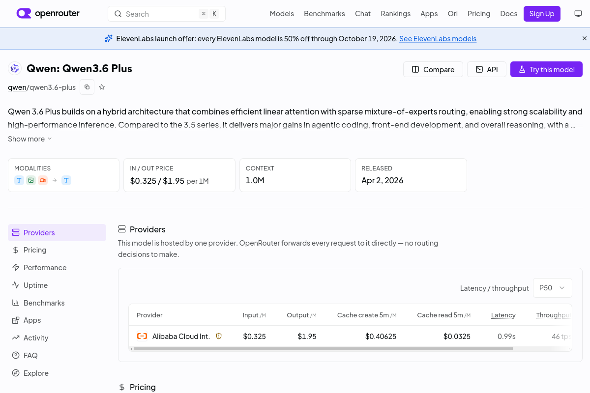 Qwen: Qwen3.6 Plus preview