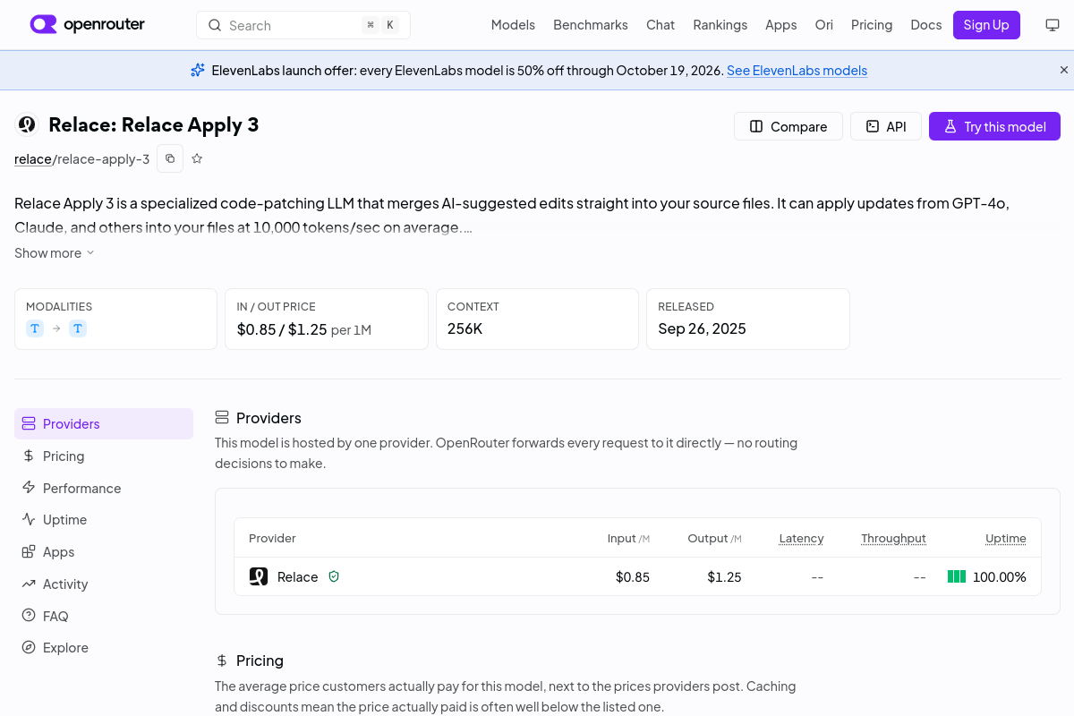 Relace: Relace Apply 3 preview