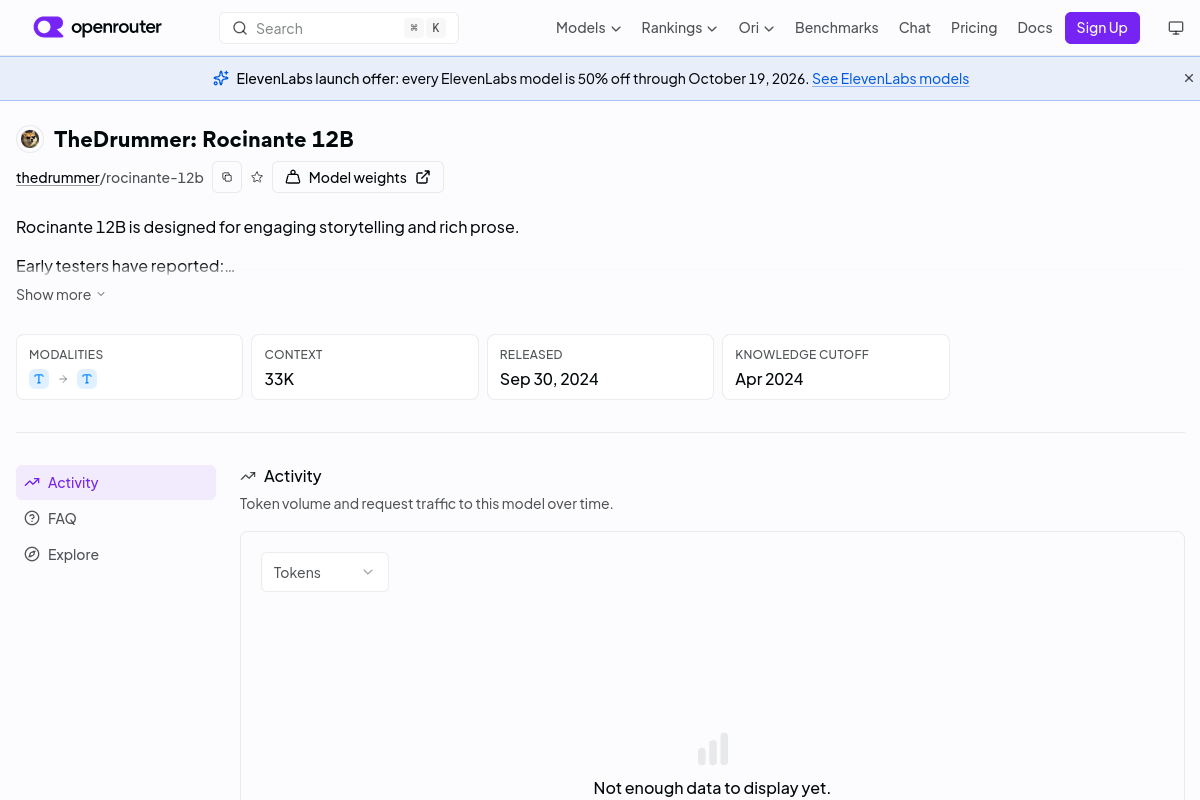 TheDrummer: Rocinante 12B preview