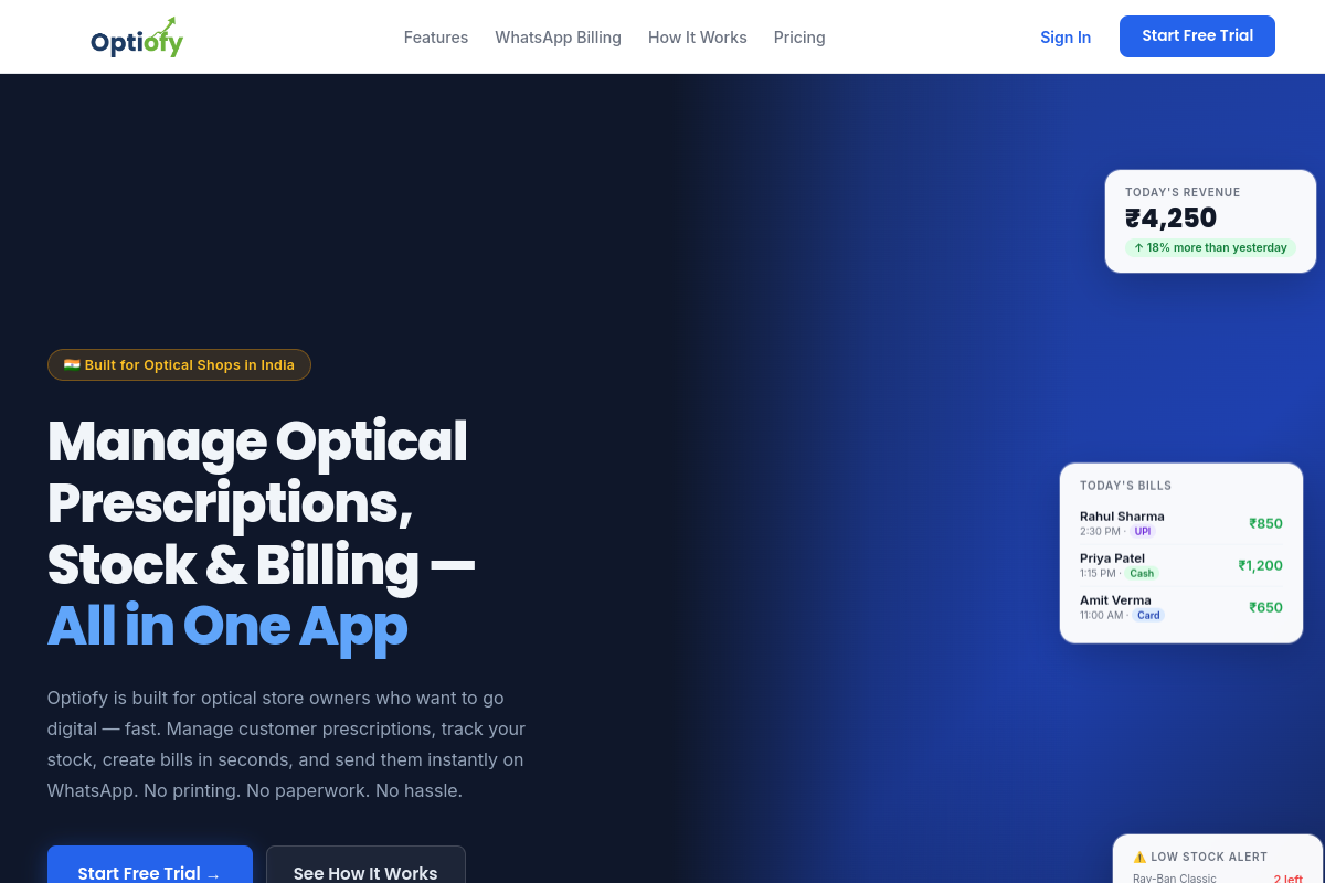 Optiofy project showcase