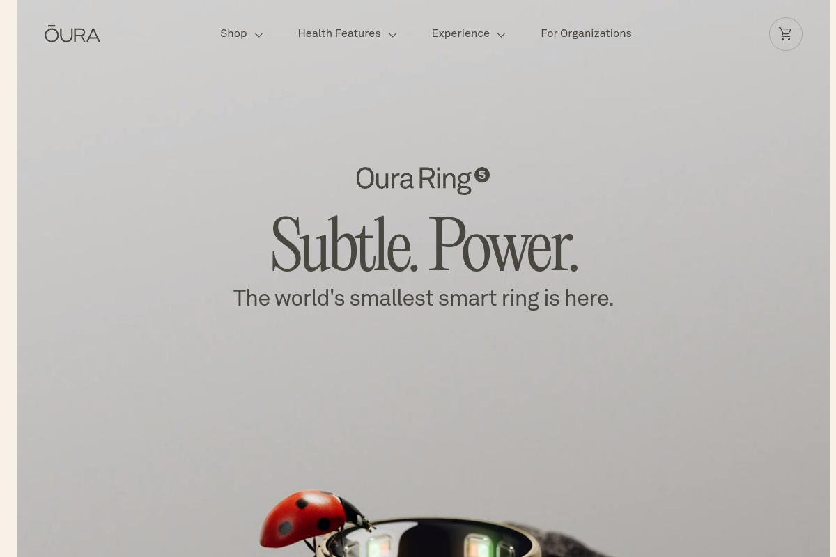 Oura Ring website screenshot 1